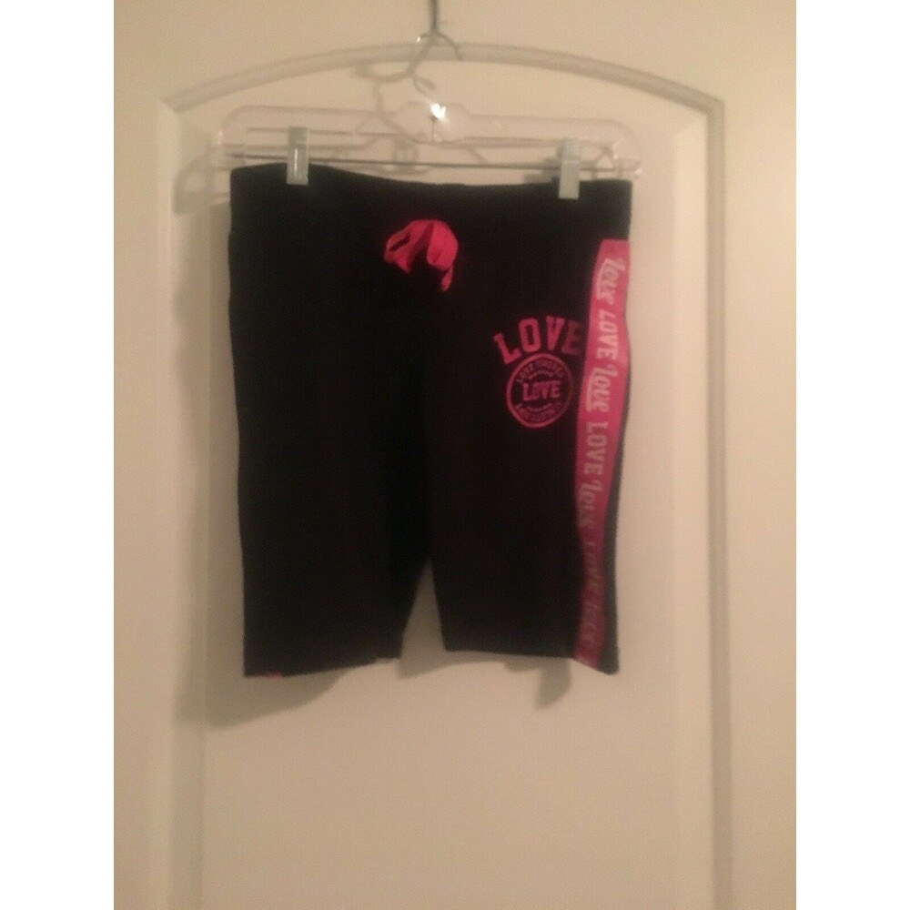 Thrill 94 Girls Athletic Sweat Shorts "LOVE" Print Elastic Waist Size Medium